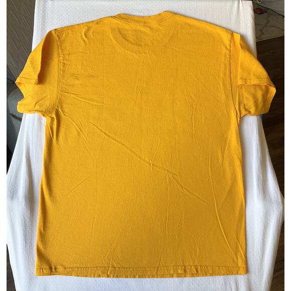 Gildan Men Shirt Size L Yellow Hawaii Aloha State Short Sleeve Pullover - Picture 7 of 7